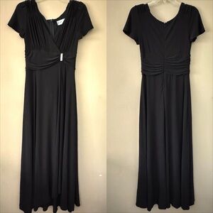 Anny Lee Black Fit and Flare Column Shape Dress S